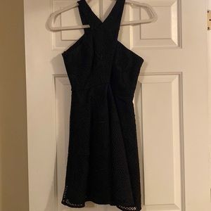 JAYGODFREY Mini Black Floral-Print Dress